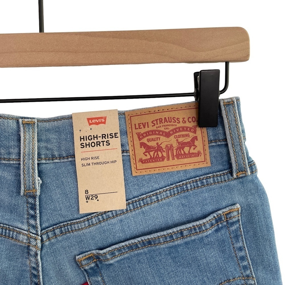 NWT Levi's High Rise Jean Shorts Cutoff - Picture 3 of 10